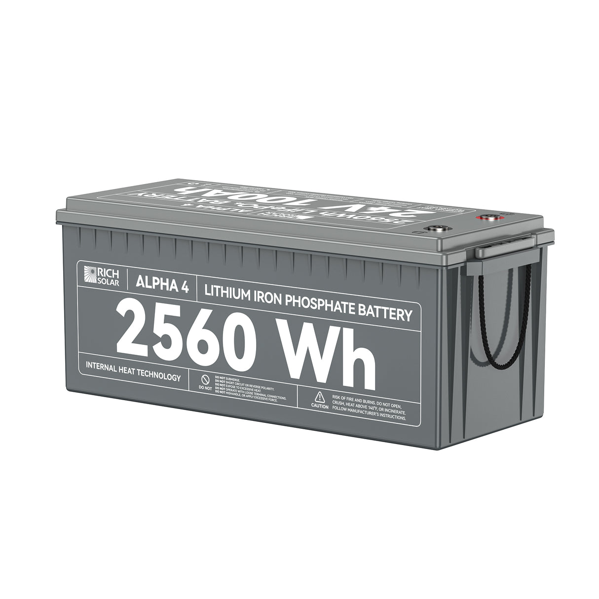 ALPHA 4 | 24V 100Ah LiFePO4 Battery | Powerful 24V Lithium Battery for RVs, Trailers, Vans, Boats, Off-Grid | 5,000 Lifetime Cycles | Bluetooth and Internal Heat Technology - RICH SOLAR