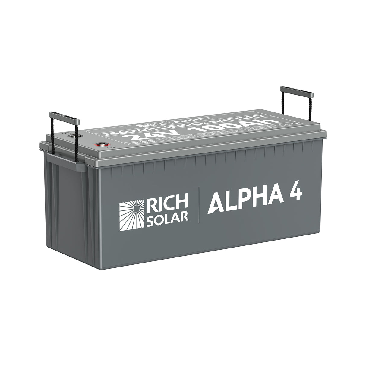 ALPHA 4 | 24V 100Ah LiFePO4 Battery | Powerful 24V Lithium Battery for RVs, Trailers, Vans, Boats, Off-Grid | 5,000 Lifetime Cycles | Bluetooth and Internal Heat Technology - RICH SOLAR