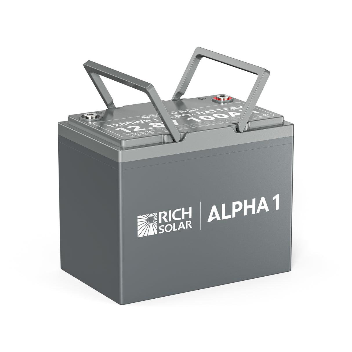 ALPHA 1 | 12V 100Ah LiFePO4 Battery | Powerful 12V Lithium Battery for RVs, Trailers, Vans, Boats, Off-Grid | 5,000 Lifetime Cycles | Bluetooth and Internal Heat Technology - RICH SOLAR