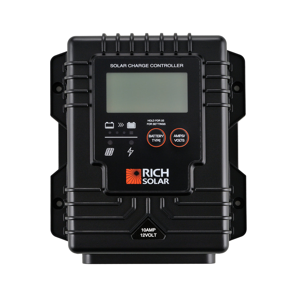 BRAVO Waterproof 10 | 10 Amp Waterproof PWM Solar Charge Controller | Waterproof 10A 12V PWM Solar Controller for RVs, Trailers, Campers, Vans, Boats, Off-Grid | #1 Waterproof Solar Controller - RICH SOLAR