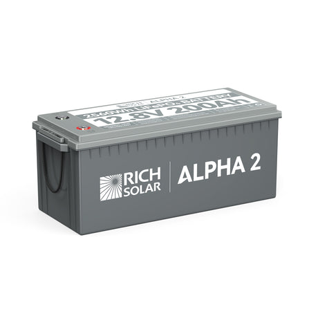 12V 200Ah LiFePO4 Lithium Iron Phosphate Battery w/ Self-Heating and Bluetooth Function - RICH SOLAR