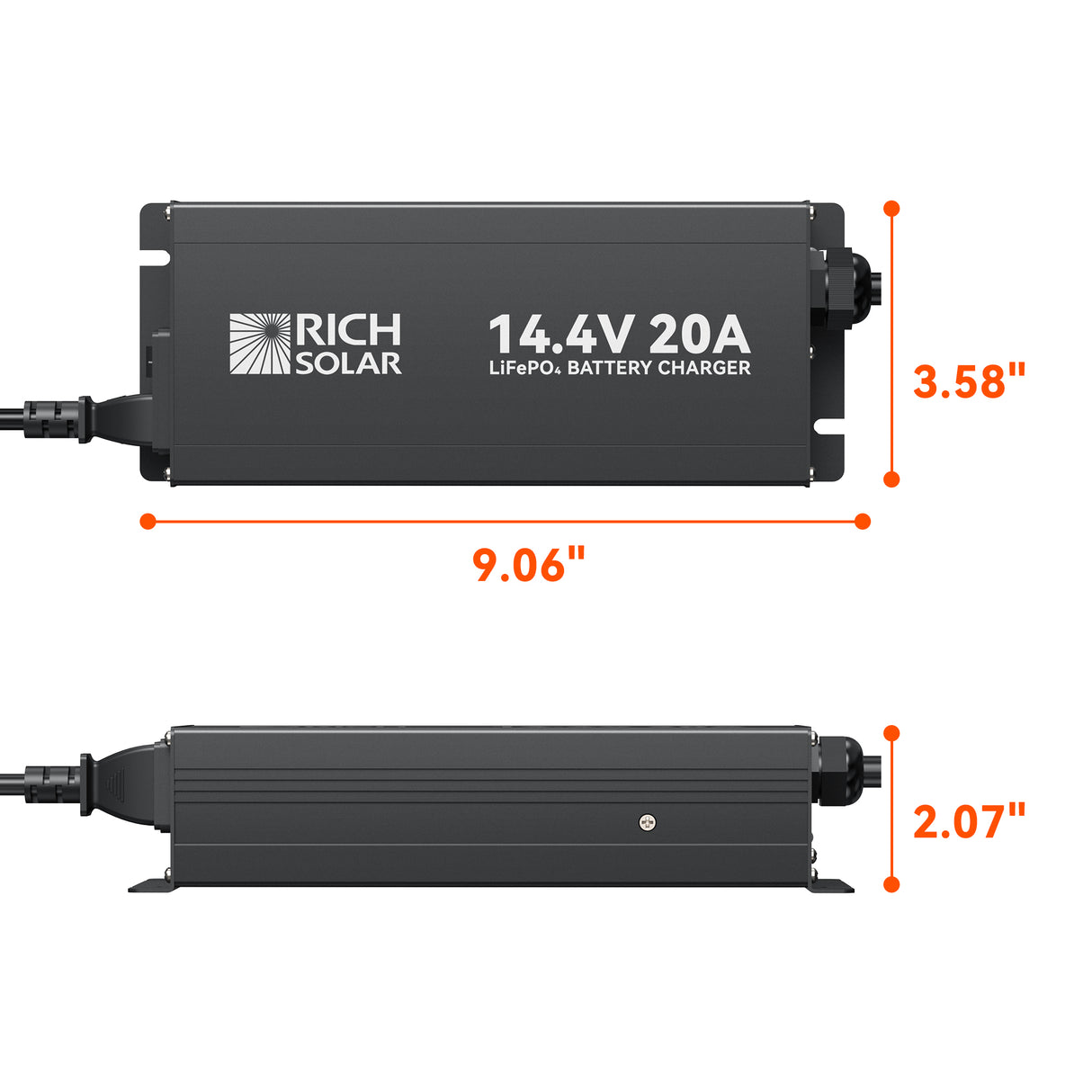 12V(14.4V) 20A | 100-240VAC | 12V LiFePO4 Battery Charger