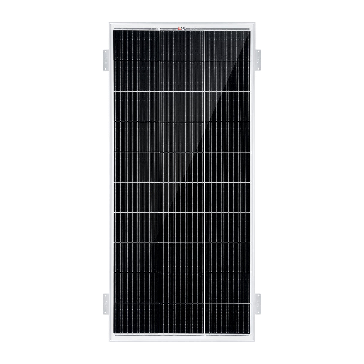 MEGA 200 WITH 2" BRACKETS | 12V 200W Solar Panel for RV, Boat, Cabins | 24.8% Efficiency, 25-Year Warranty | PALLET ORDER ONLY MOQ 44PCS - RICH SOLAR