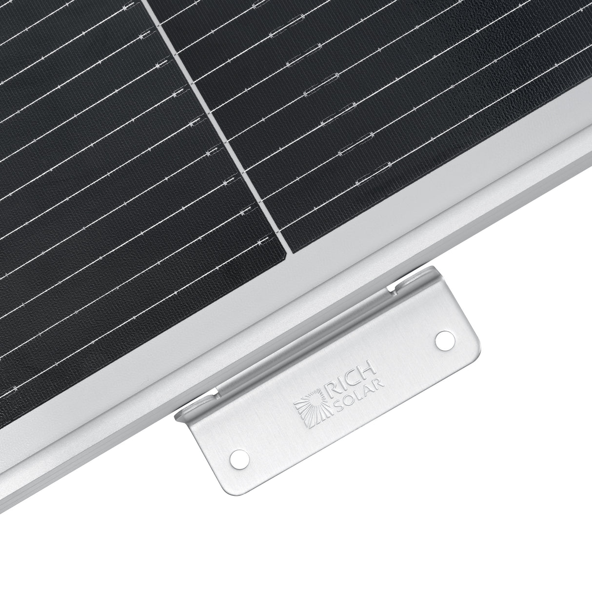 MEGA 200 WITH 2" BRACKETS | 12V 200W Solar Panel for RV, Boat, Cabins | 24.8% Efficiency, 25-Year Warranty | PALLET ORDER ONLY MOQ 44PCS - RICH SOLAR
