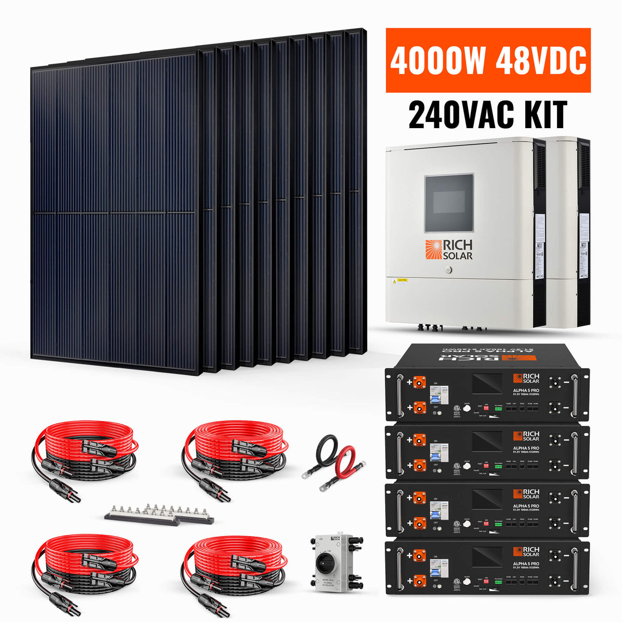 4000W 48VDC-240VAC Solar Kit - RICH SOLAR