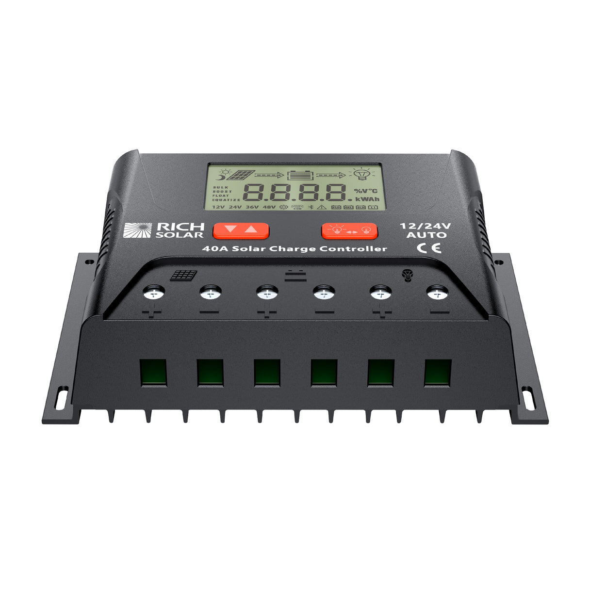 BRAVO LEGEND 40 | 40 Amp PWM Solar Charge Controller | 12V/24V Auto, 3-Stage Charging for RVs, Boats, Off-Grid Systems