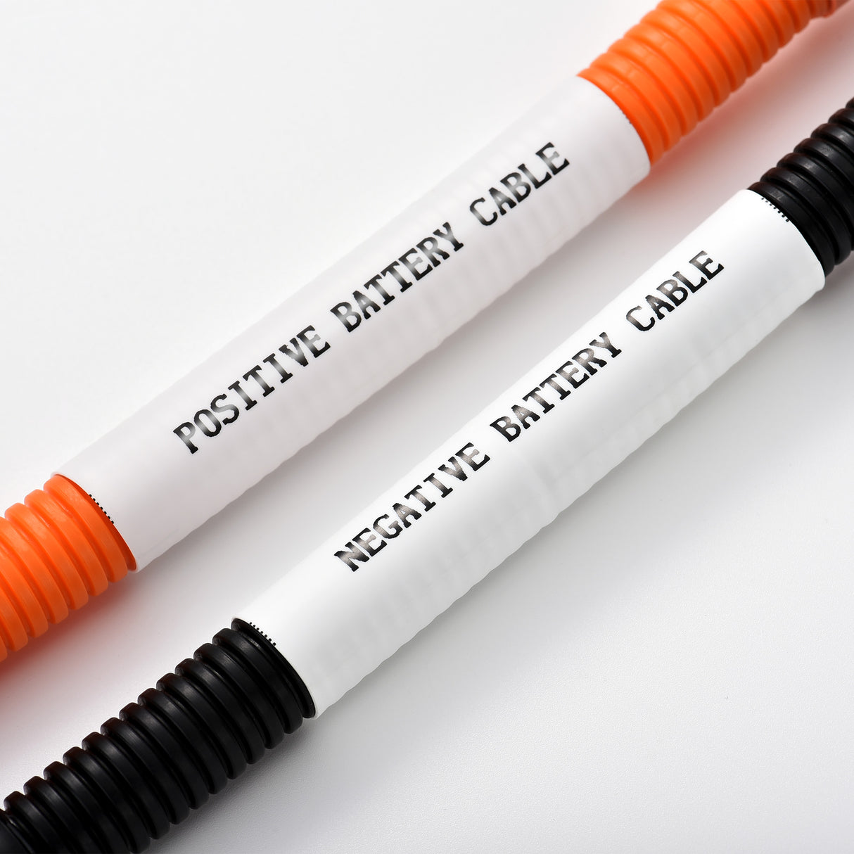 4 AWG 3/8” Battery Cables | Pair of Orange & Black Pure Copper Battery Cables for Server Rack Busbar - RICH SOLAR