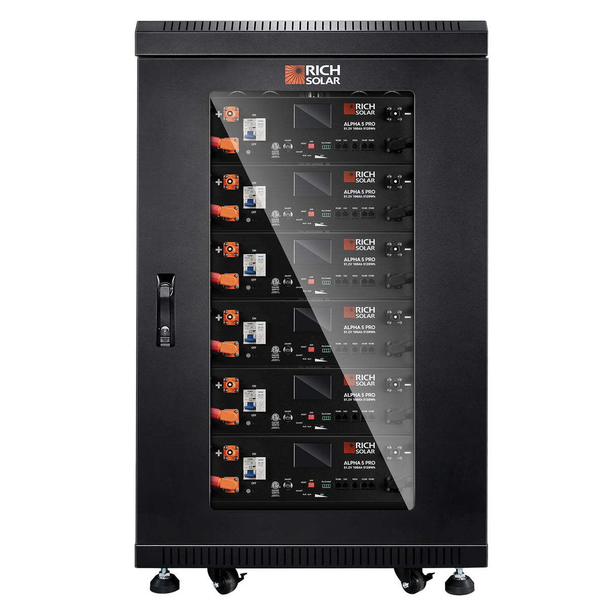 ALPHA 5 PRO | 51.2V 100Ah LiFePO4 Battery | Premium 48V Server Rack Lithium Battery for Residential, Commercial, RVs, Off-Grid | 7,000 Lifetime Cycles | 10 Year Warranty | UL1973, UL9540A Certified - RICH SOLAR