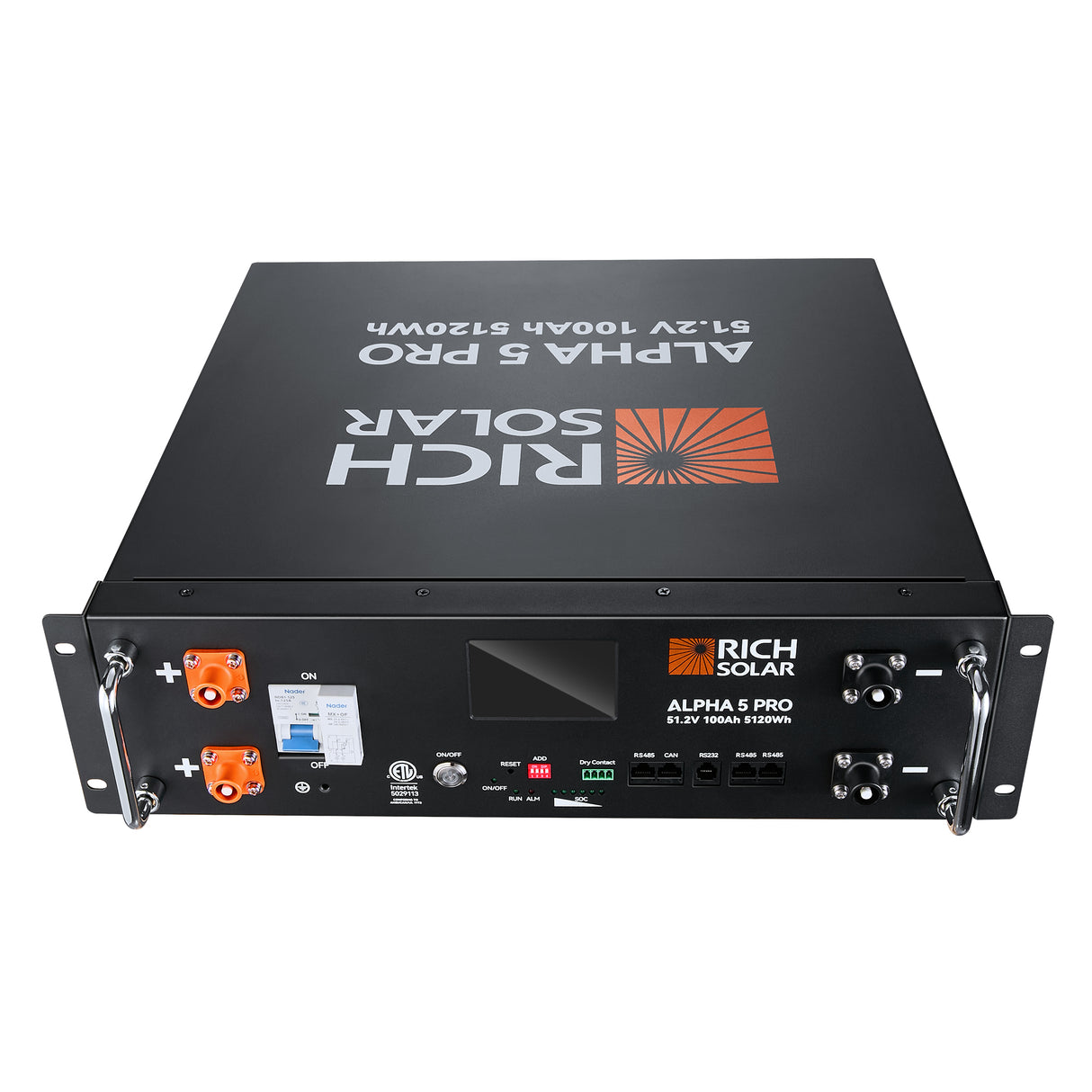 ALPHA 5 PRO | 51.2V 100Ah LiFePO4 Battery | Premium 48V Server Rack Lithium Battery for Residential, Commercial, RVs, Off-Grid | 7,000 Lifetime Cycles | 10 Year Warranty | UL1973, UL9540A Certified - RICH SOLAR