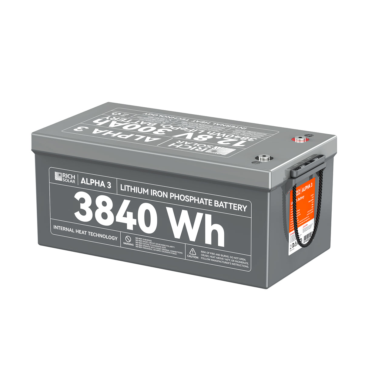 ALPHA 3 | 12V 300Ah LiFePO4 Battery | 12V Lithium Battery for RVs, Cabins, Off-Grid | 5,000 Lifetime Cycles | Internal Heat Techlogy | Bluetooth