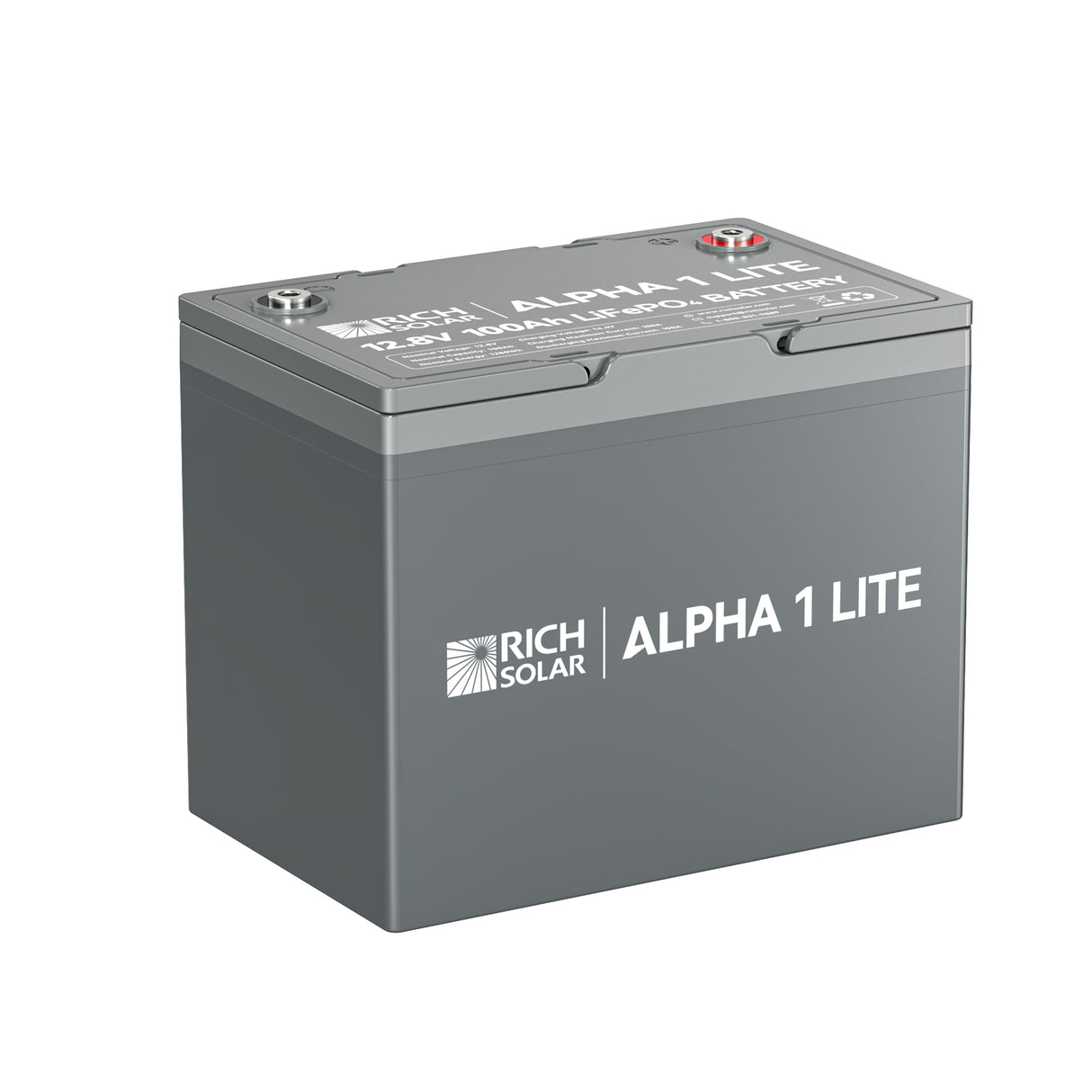 ALPHA 1 LITE | 12V 100Ah LiFePO4 Battery | Lightweight 12V Lithium Battery for RVs, Trailers, Vans, Boats, Off-Grid | 4,000 Lifetime Cycles | Best Value - RICH SOLAR