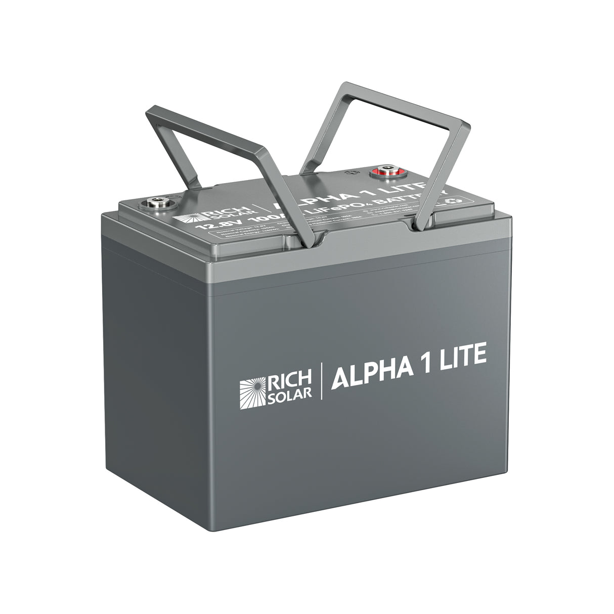 ALPHA 1 LITE | 12V 100Ah LiFePO4 Battery | Lightweight 12V Lithium Battery for RVs, Trailers, Vans, Boats, Off-Grid | 4,000 Lifetime Cycles | Best Value - RICH SOLAR