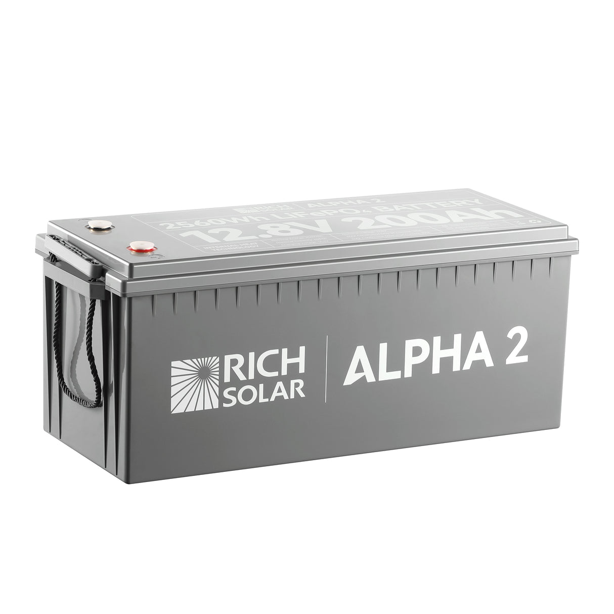 ALPHA 2 | 12V 200Ah LiFePO4 Battery | Powerful 12V Lithium Battery for RVs, Trailers, Vans, Boats, Off-Grid | 5,000 Lifetime Cycles | Bluetooth and Internal Heat Technology - RICH SOLAR