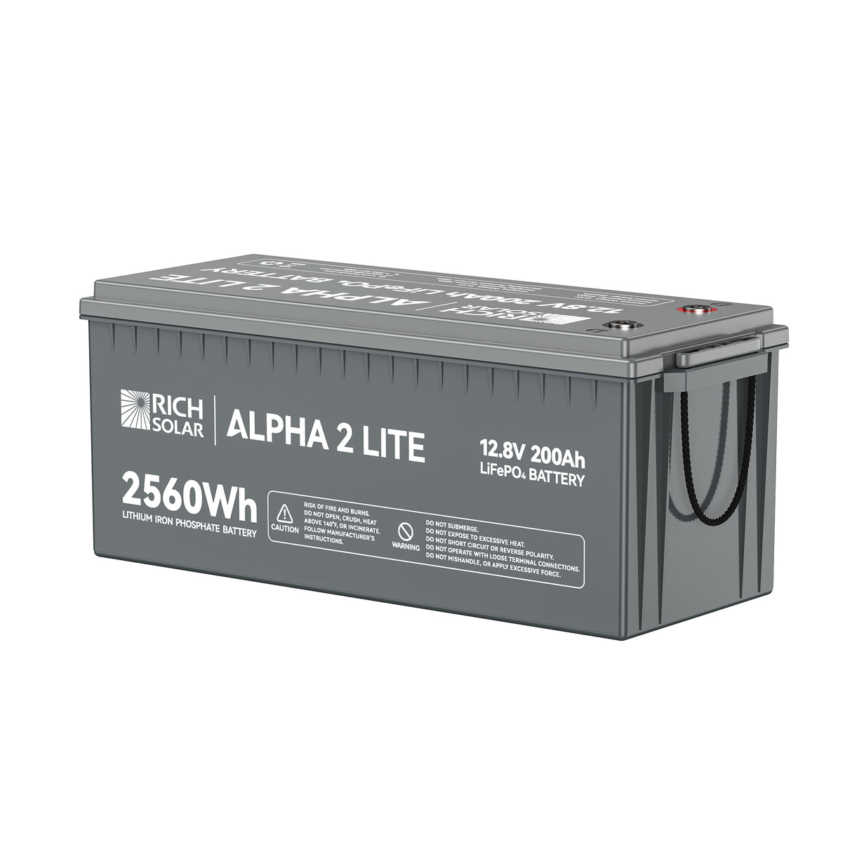 ALPHA 2 LITE | 12V 200Ah LiFePO4 Battery | Best 12V Deep Cycle Lithium Battery for RVs, Trailers, Vans, Boats, Off-Grid | 4,000 Lifetime Cycles | Best Value - RICH SOLAR