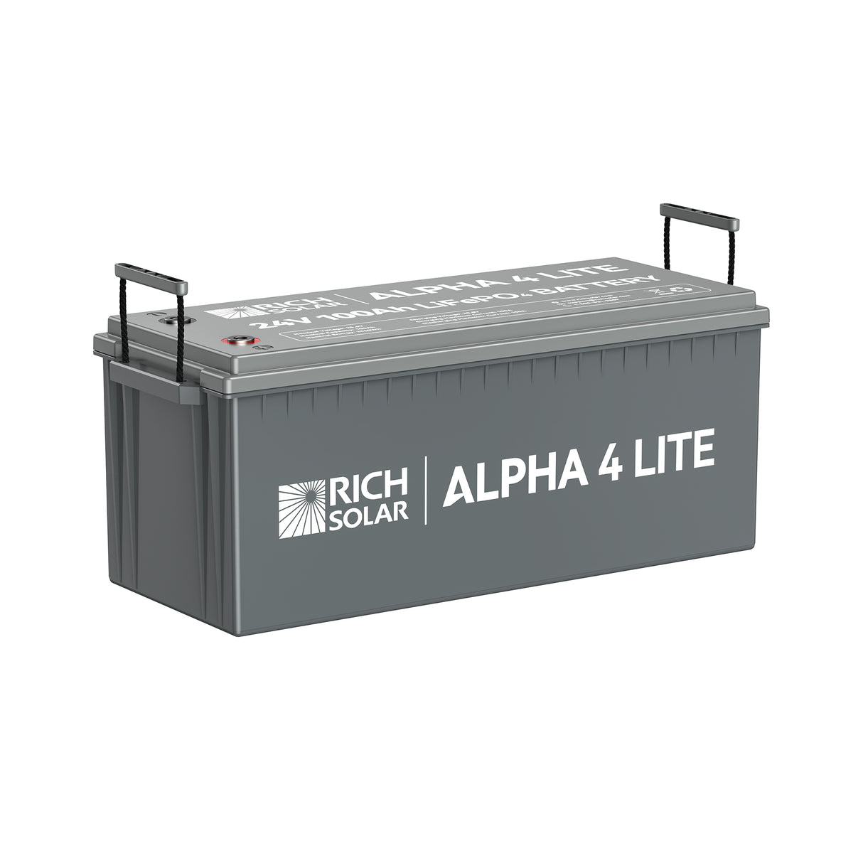 ALPHA 4 LITE | 24V 100Ah LiFePO4 Battery | Fast-Charging 24V Lithium Battery for RVs, Trailers, Vans, Boats, Off-Grid, Backup | 4,000 Lifetime Cycles | Best Value - RICH SOLAR