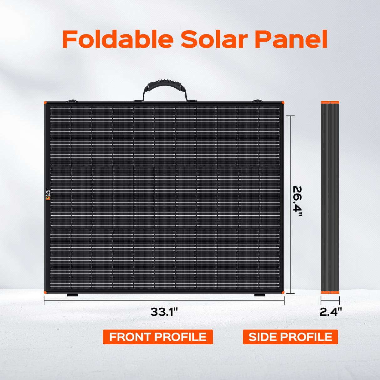 MEGA 200 Portable Briefcase Solar Panel | 200 Watt Portable Solar Panel | Powerful 12V Portable Solar Panel for Generators, Power Stations, Campers | High Efficiency - RICH SOLAR