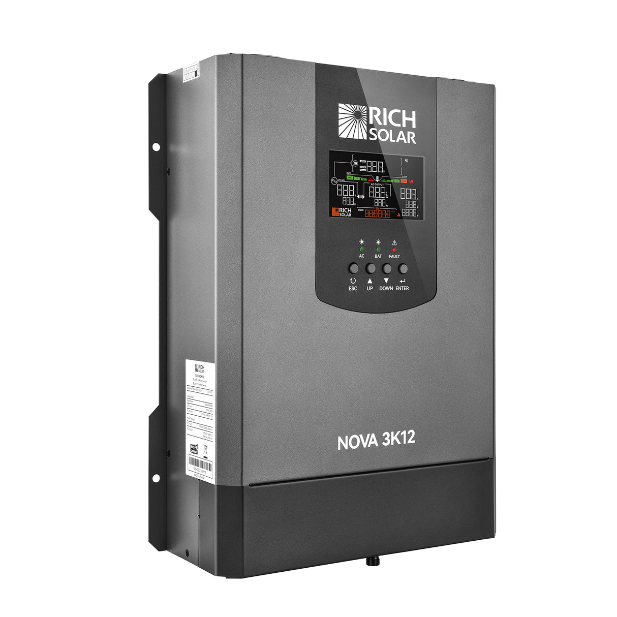 NOVA 3K12 | 3000W 12V Pure Sine Wave Inverter with Built-in Transfer Switch | UL458 Certified for RVs, Campers, Trailers, Vans