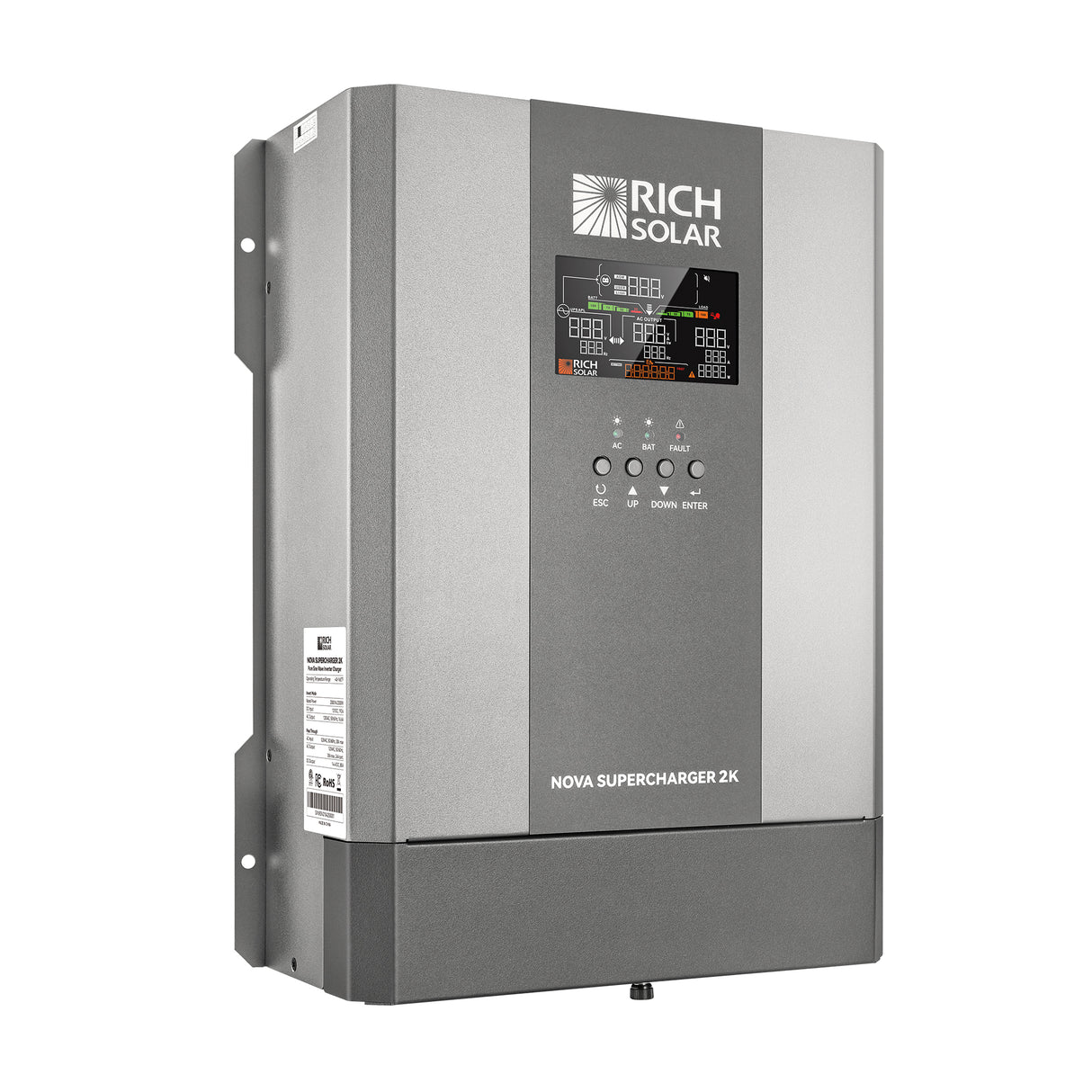 NOVA SUPERCHARGER 2K | 2000W 12V Pure Sine Wave Inverter Charger - RICH SOLAR