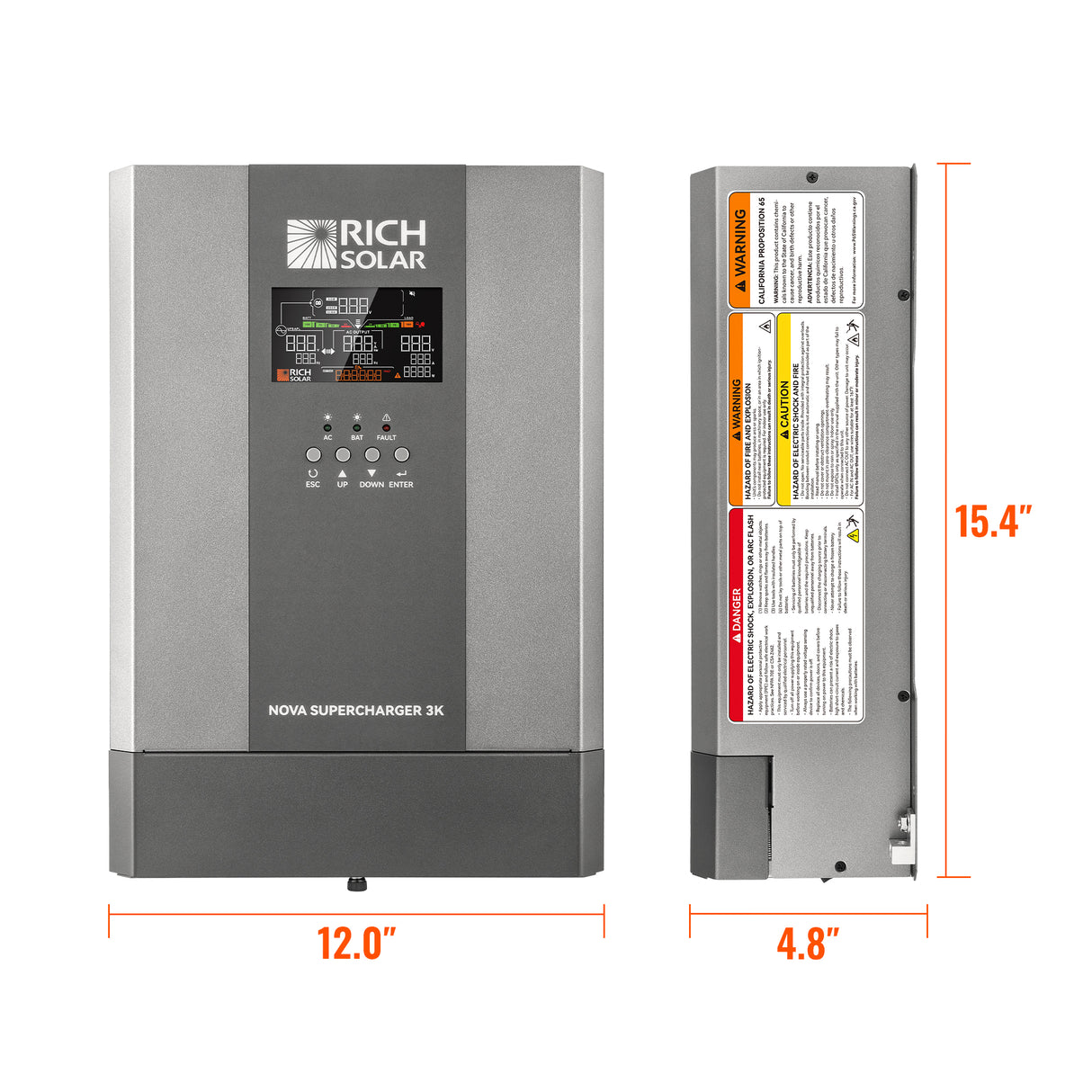 NOVA SUPERCHARGER 3K | 3000W 12V Pure Sine Wave Inverter Charger - RICH SOLAR