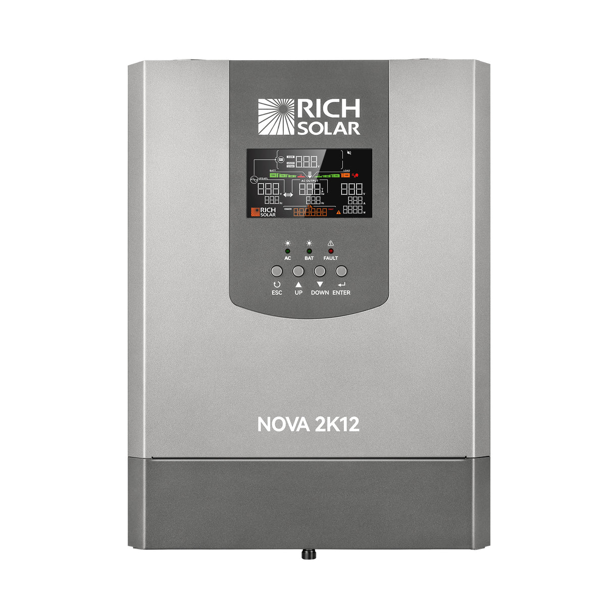 NOVA 2K12 | 2000W 12V Pure Sine Wave Inverter with Built-in Transfer Switch | UL458 Certified for RVs, Campers, Trailers, Vans - RICH SOLAR