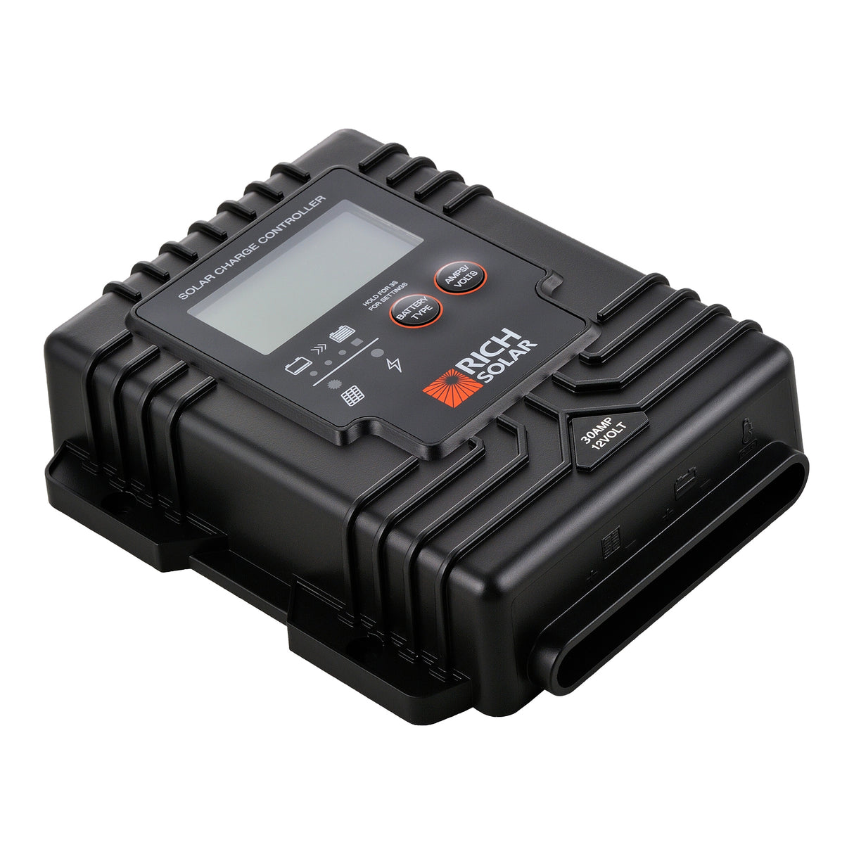 BRAVO Waterproof 30 | 30 Amp Waterproof PWM Solar Charge Controller | Waterproof 30A 12V PWM Controller for RVs, Trailers, Campers, Vans, Boats, Off-Grid | #1 Waterproof Solar Controller - RICH SOLAR