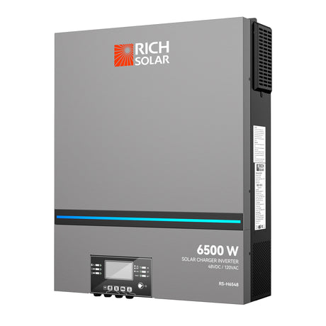 6500 Watt (6.5kW) 48 Volt Off-grid Hybrid Solar Inverter 550V PV Input - RICH SOLAR