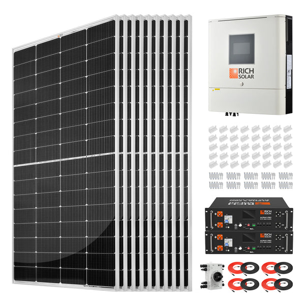 2500W 48VDC-120VAC Solar Kit