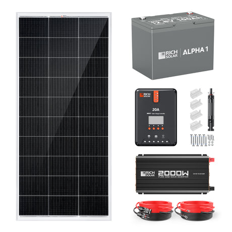 200 Watt Complete Solar Kit - RICH SOLAR
