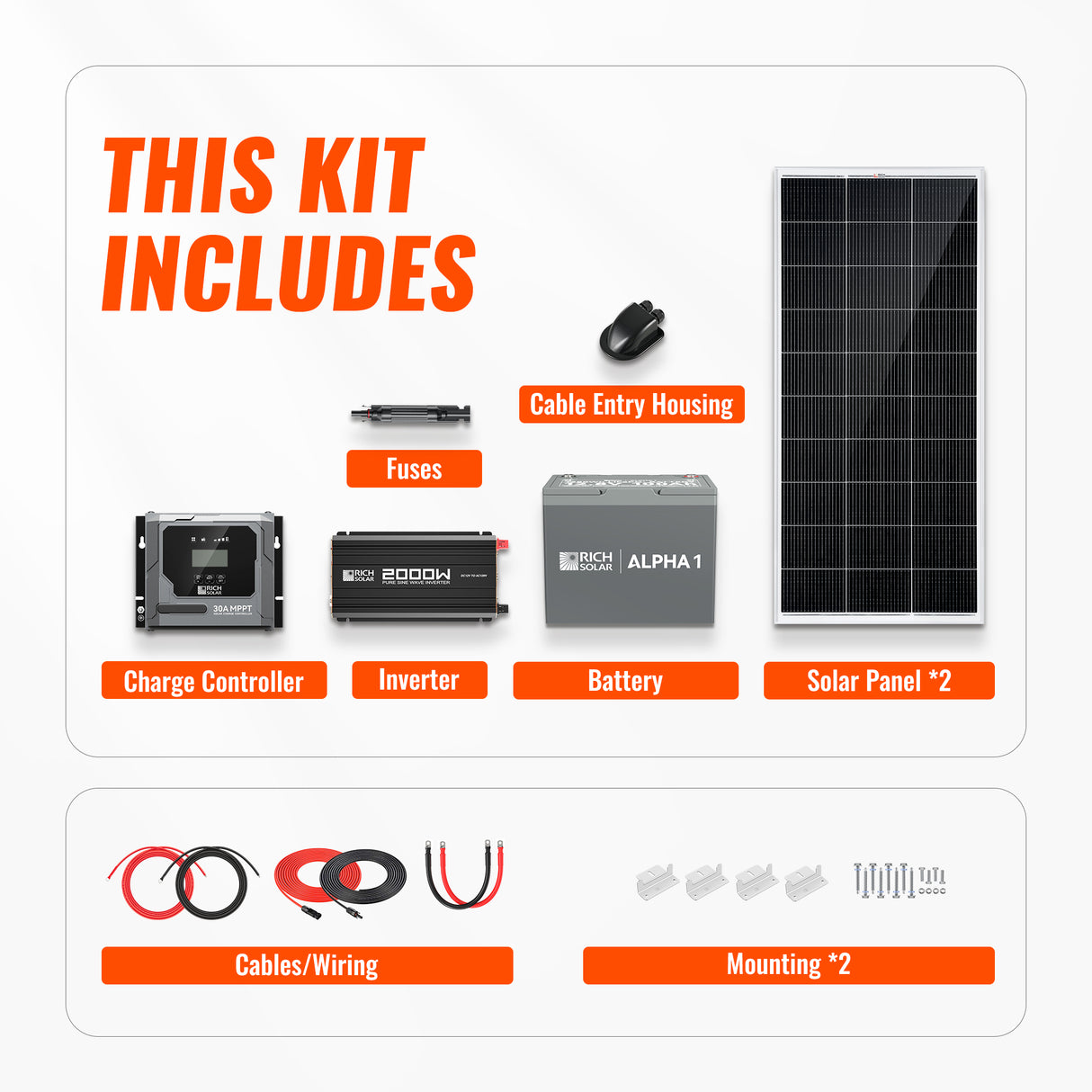 Complete 400W Solar Kit with Battery & Inverter | Off-Grid Solar Power System for RVs, Vans, Cabins & Backup Power | Complete Energy Solution - RICH SOLAR