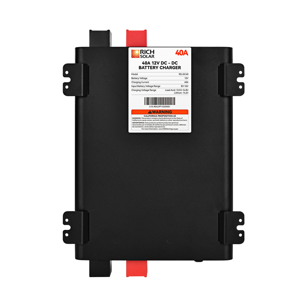 12V 40A DC-DC Battery Charger for RVs, Vans, Boats & Off-Grid Systems | Lithium & Lead-Acid - RICH SOLAR