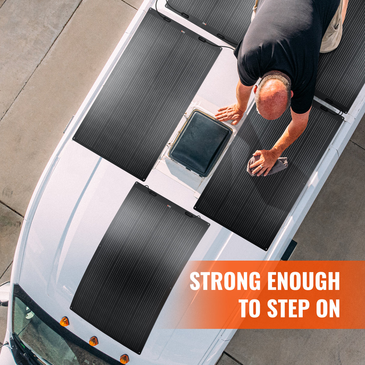 MEGA 200 FLEX PRO | 200W 24V Flexible Solar Panel | 360° Bendable, IP68 Waterproof, for RV Roofs, Marine, Off-Grid, and Overland Systems