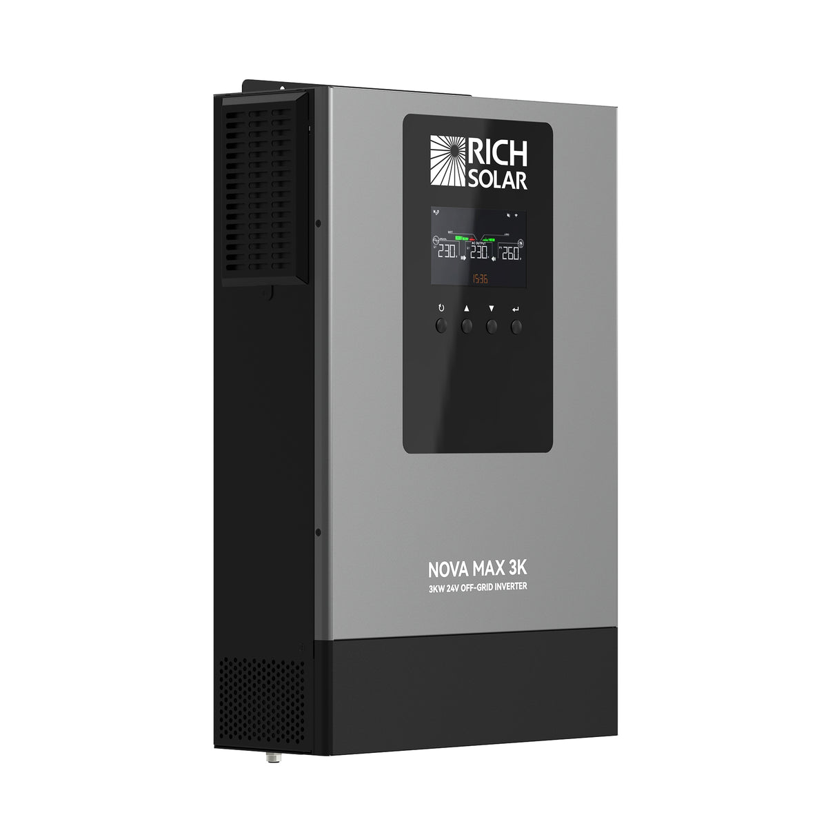 NOVA MAX 3K | 24V 3000W Off-Grid Hybrid Inverter | Pure Sine Wave Power for RVs, Campers, Vans, Trailers, Boats & Off-Grid Systems - RICH SOLAR