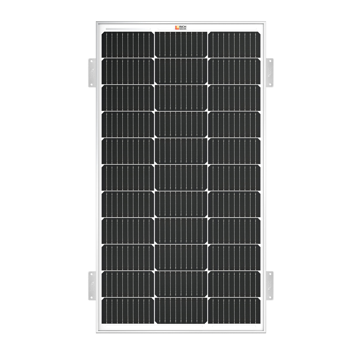 MEGA 100 WITH 3/4" Z BRACKETS | 12V 100W Solar Panel for RV, Boat, Cabins | 22.6% Efficiency, 25-Year Warranty | Pallet Orders Only (44PCS) - RICH SOLAR