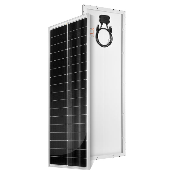 MEGA 100 SLIM | 100 Watt Slim Solar Panel | Compact 12V Off-Grid Narrow Solar Panel for Vans, Overlanders, Boats | 25-Year Output Warranty | UL Certified