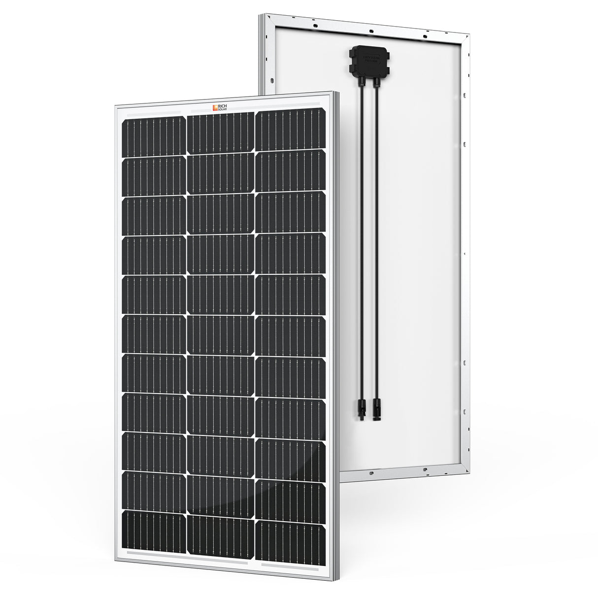 MEGA 100 | 100 Watt Solar Panel | Premier 12V Off-Grid Solar Panel for Vans, Campers, Boats | 25-Year Output Warranty | UL Certified - RICH SOLAR