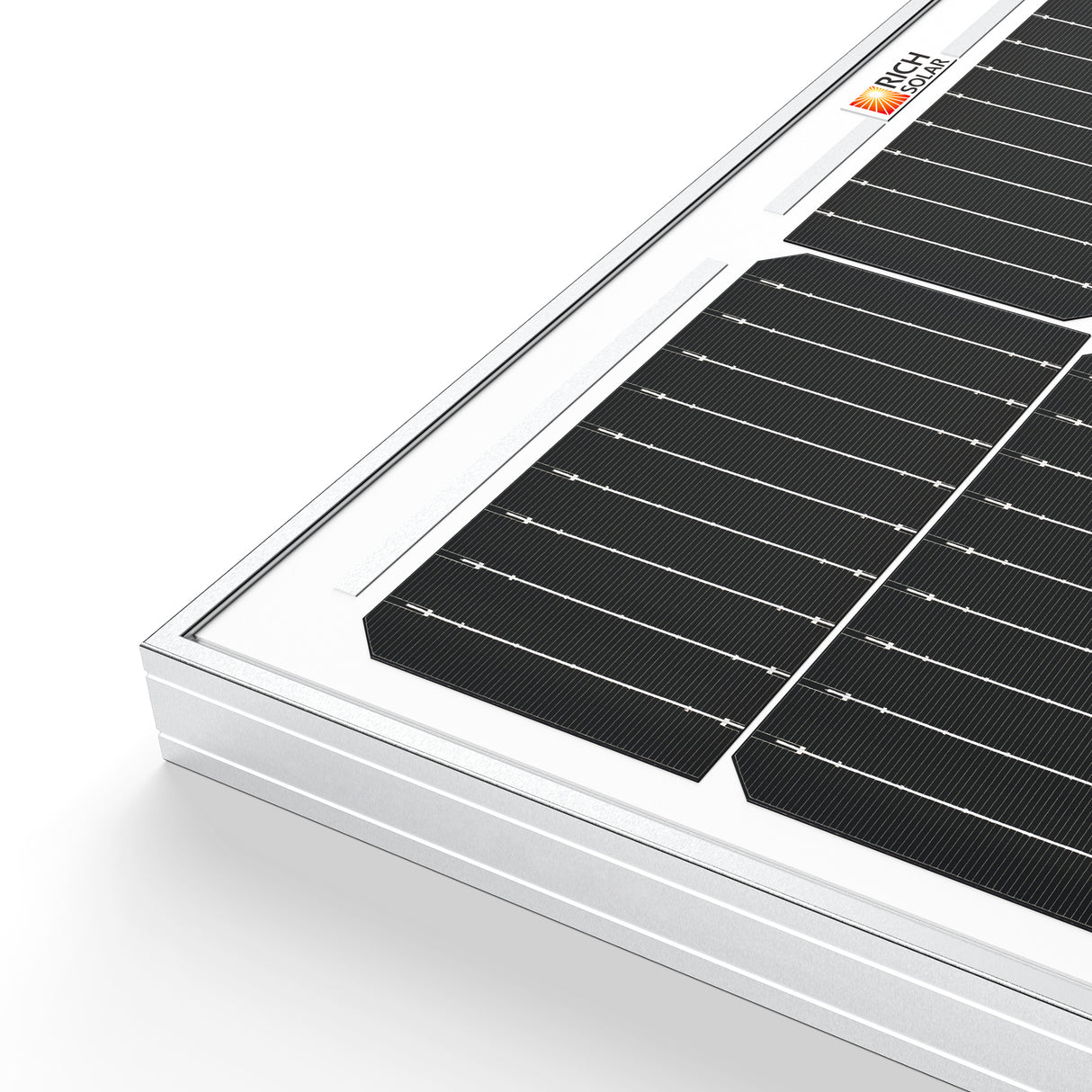 MEGA 100 | 100 Watt Solar Panel | Premier 12V Off-Grid Solar Panel for Vans, Campers, Boats | 25-Year Output Warranty | UL Certified - RICH SOLAR