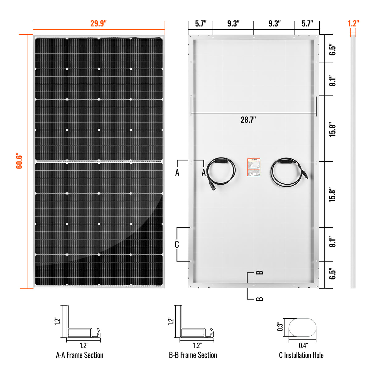 MEGA 250 PRO | 250 Watt 24 Volt Solar Panel | Premium 24V Off-Grid Solar Panel for Campers, Tiny Homes, Cabins | 25-Year Output Warranty | UL Certified - RICH SOLAR