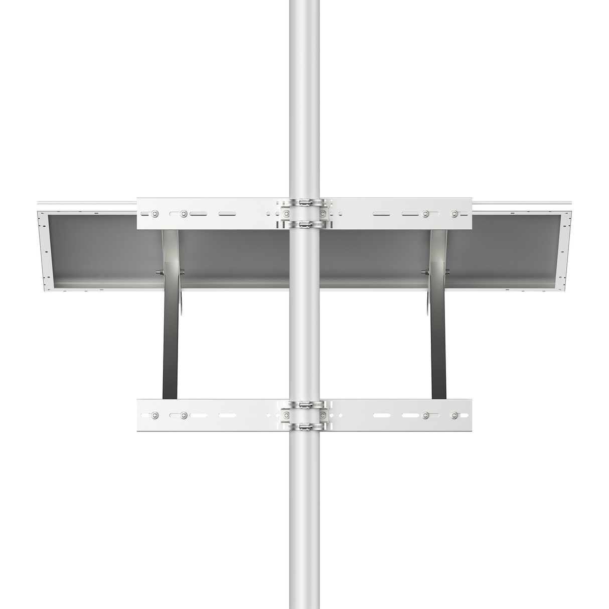 Single-Panel Adjustable Solar Pole Mount Bracket Kit | 36.6" Crossbar | 25°–90° Tilt | Supports 100–250W Solar Panels | Fits Poles Up to 5"