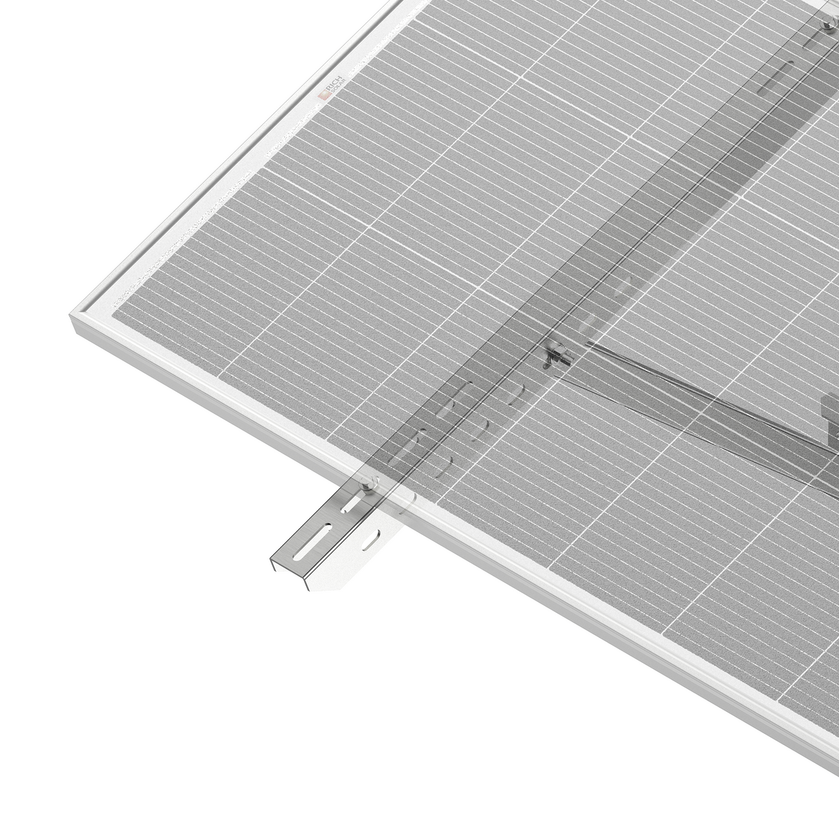 Single-Panel Adjustable Solar Pole Mount Bracket Kit | 36.6" Crossbar | 25°–90° Tilt | Supports 100–250W Solar Panels | Fits Poles Up to 5"