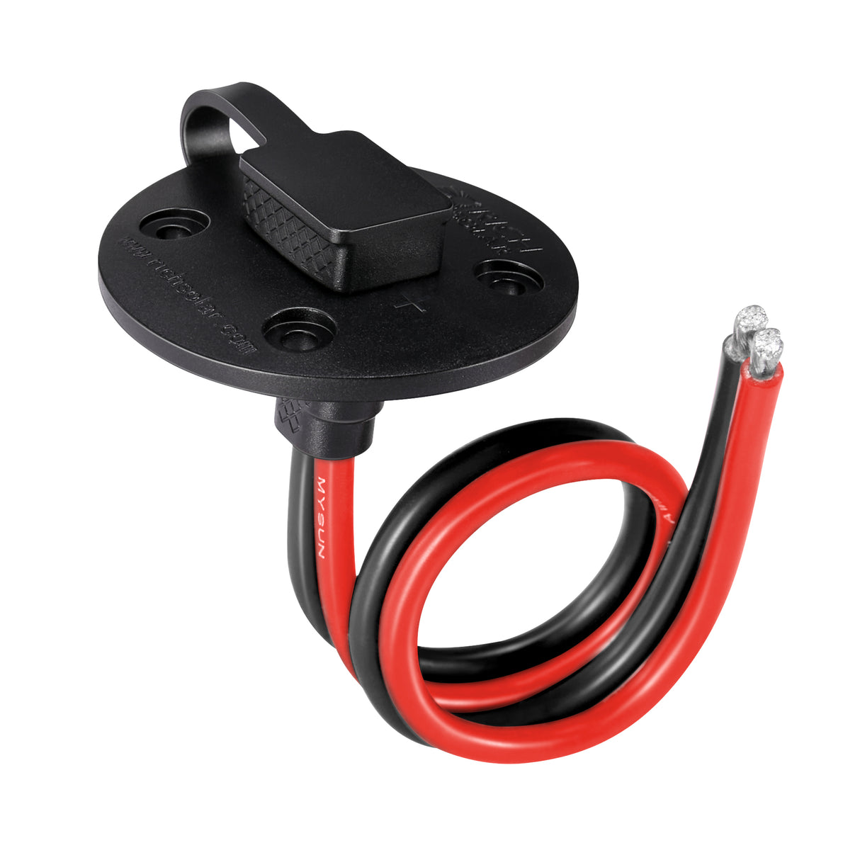 SAE Socket Sidewall Port with 10AWG Cable | 600V Heavy Duty Silicone Wire Harness | Quick Disconnect Power Connector for RV, Solar, Motorcycle - RICH SOLAR