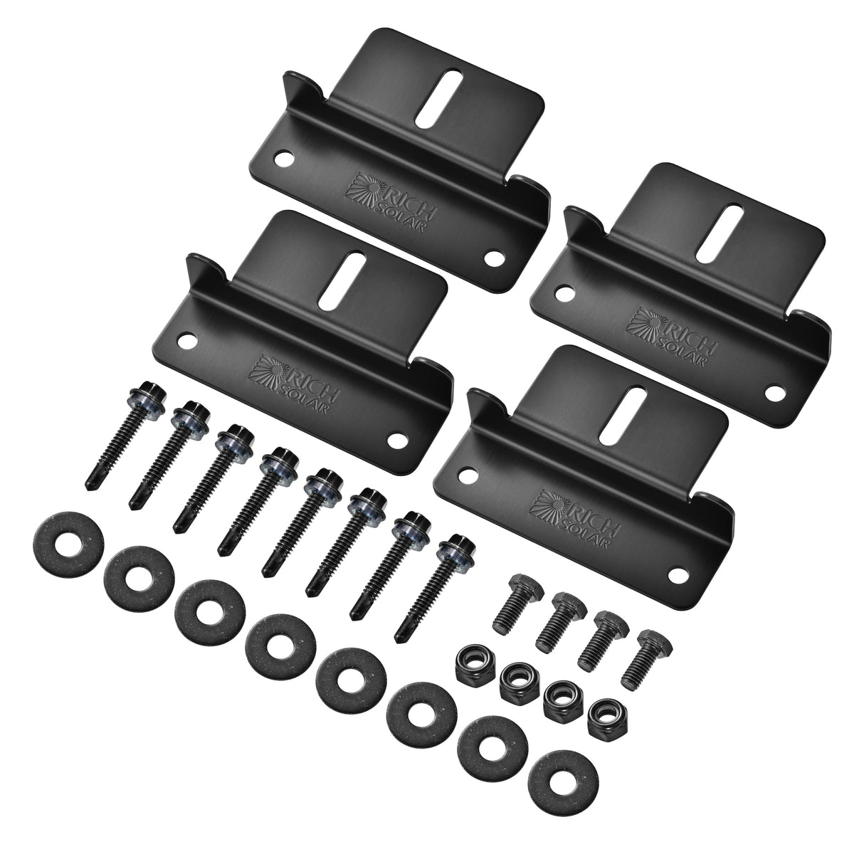 Z-Brackets | Mounting Hardware Z-Brackets with Screws | Designed for RICH SOLAR MEGA Series Solar Panels | Easy to Install - RICH SOLAR