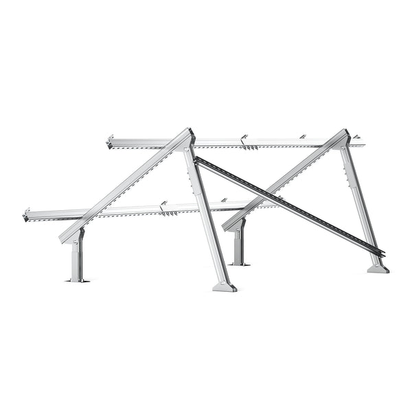 Solar Ground Mount | Fit MEGA 100/100 SLIM/MEGA 150 | Adjustable, Easy-to-Install Brackets for 1-4 Panels
