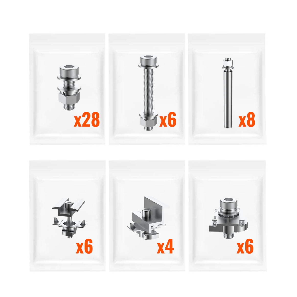 Solar Ground Mount | Fit MEGA 100/100 SLIM/MEGA 150 | Adjustable, Easy-to-Install Brackets for 1-4 Panels