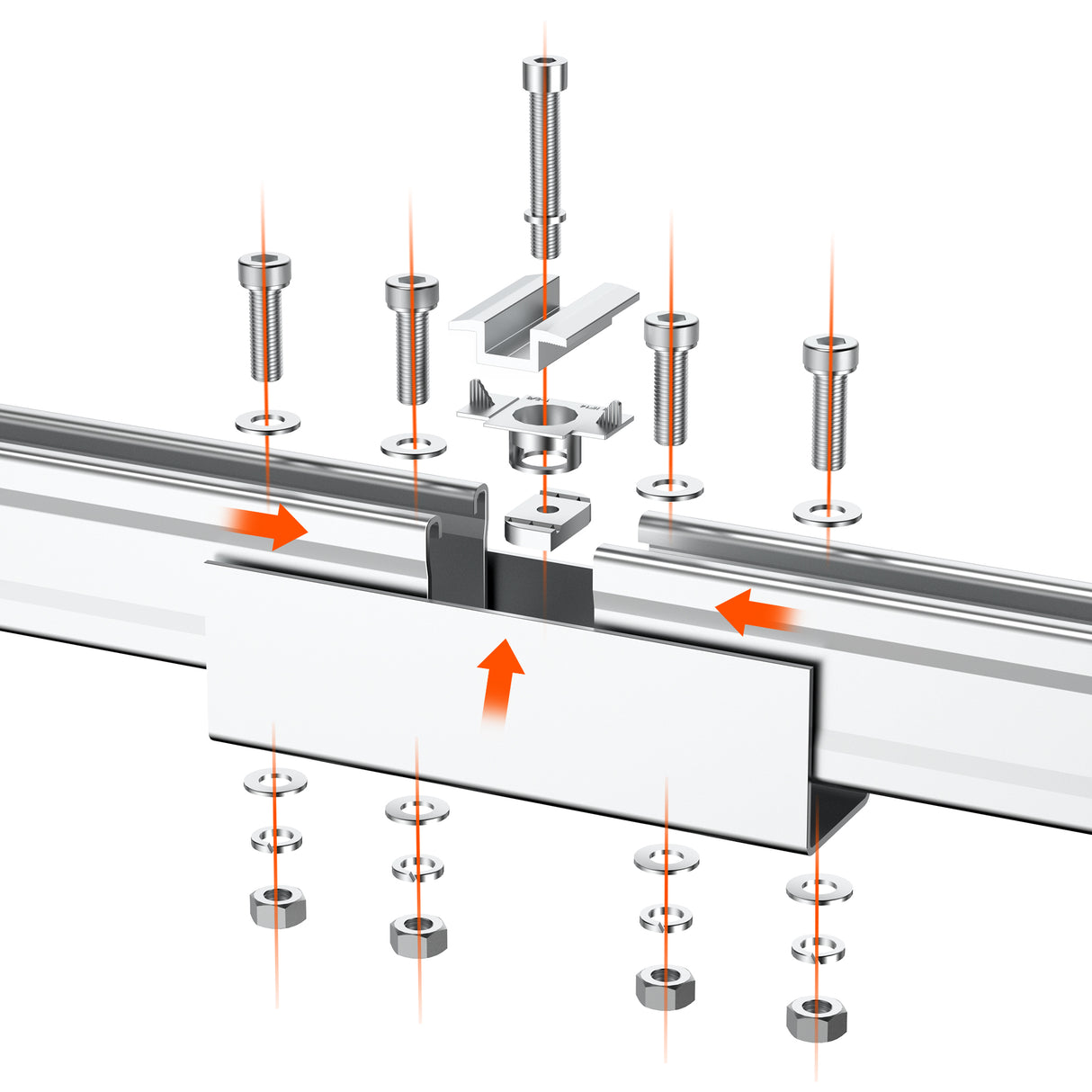Solar Ground Mount | Fit MEGA 100/100 SLIM/MEGA 150 | Adjustable, Easy-to-Install Brackets for 1-4 Panels