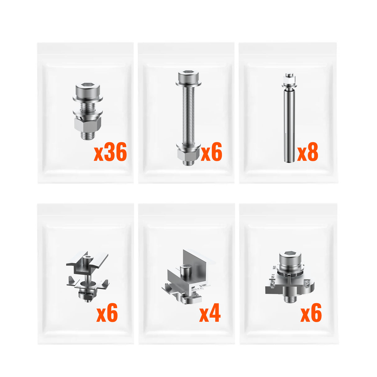 Solar Ground Mount | Fit MEGA 200/MEGA 220/MEGA 250 | Adjustable, Easy-to-Install Brackets for 1-4 Panels