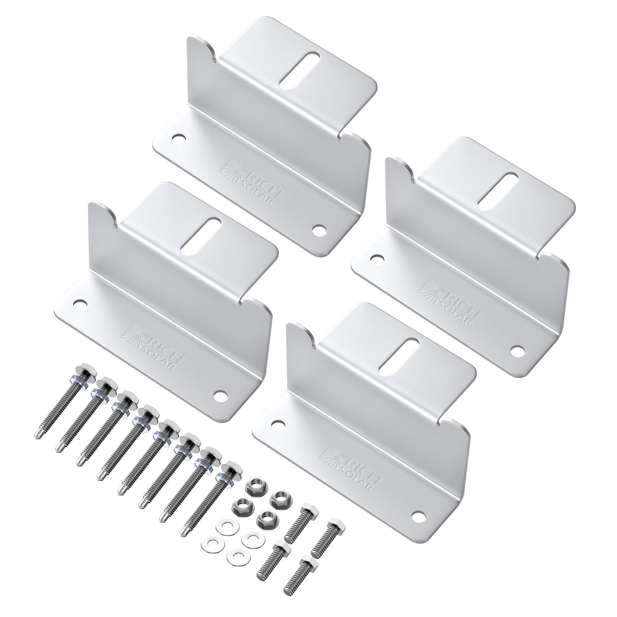 Z-Brackets | Mounting Hardware Z-Brackets with Screws | Designed for RICH SOLAR MEGA Series Solar Panels | Easy to Install - RICH SOLAR