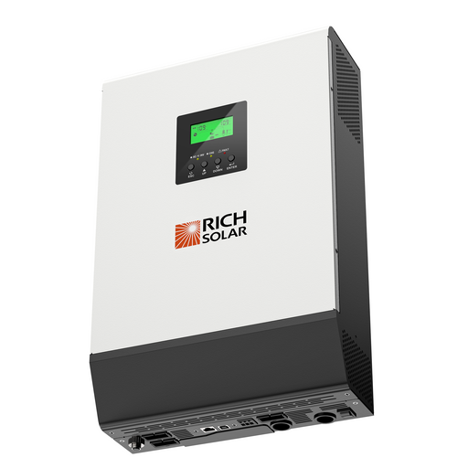 RICH SOLAR Hybrid Off-Grid Inverter | 2400W 24V 120A Output + 2.4kW Solar Input | 80A MPPT Charge Controller (Grid Feedback Optional) - RICH SOLAR