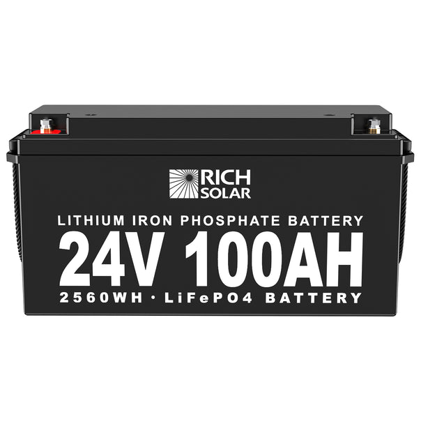 24V 100Ah LiFePO4 Lithium Iron Phosphate Battery - RICH SOLAR