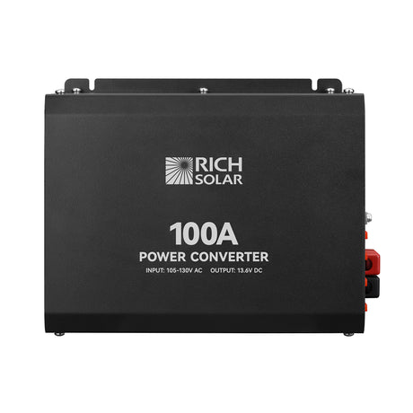 100 Amp Power Converter | 100A 120V Battery Charger | Overload, Overheat, Reverse Polarity Protection | Plug and Play - RICH SOLAR
