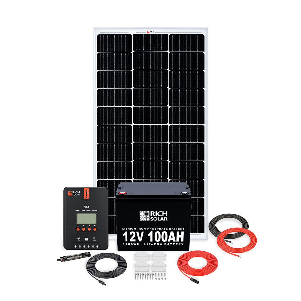 100W RV 12V Kit - RICH SOLAR